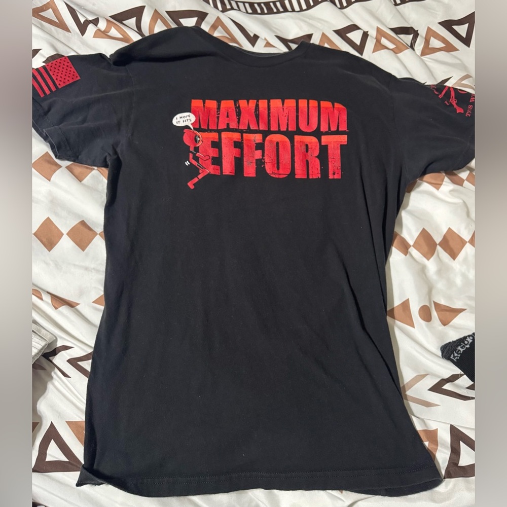 Grunt Style Black Tee with Red Graphic